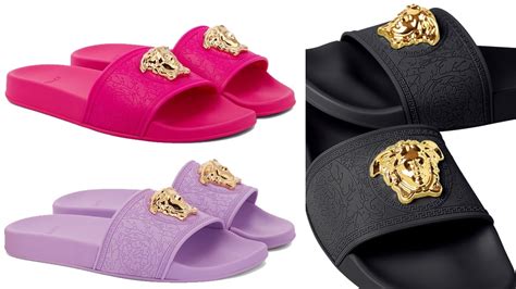 black versace slides real vs fake|Versace shoes authenticity.